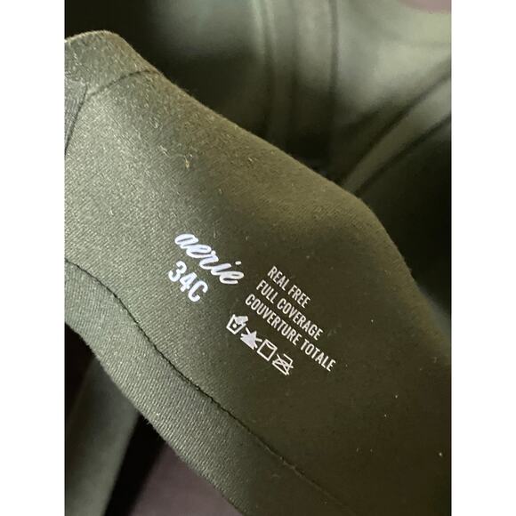 Aerie Real Free Full Coverage Green Adjustable Strap Bra Women's Size 34C - Picture 7 of 8